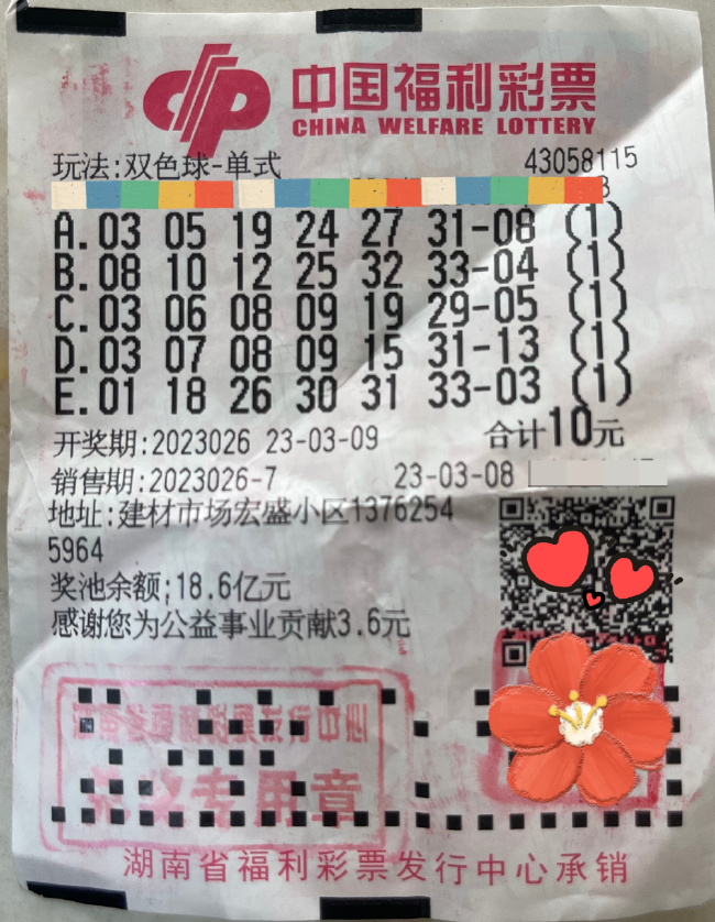 中奖彩票
