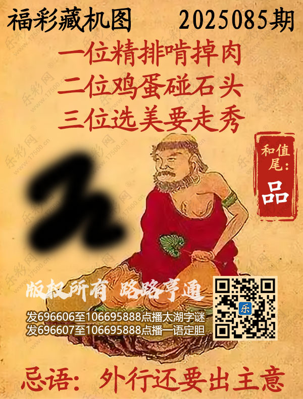 福彩3D第2025085期3d正版藏机图