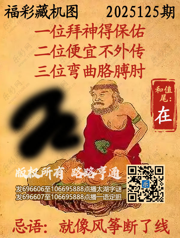 福彩3D第2025125期3d正版藏机图