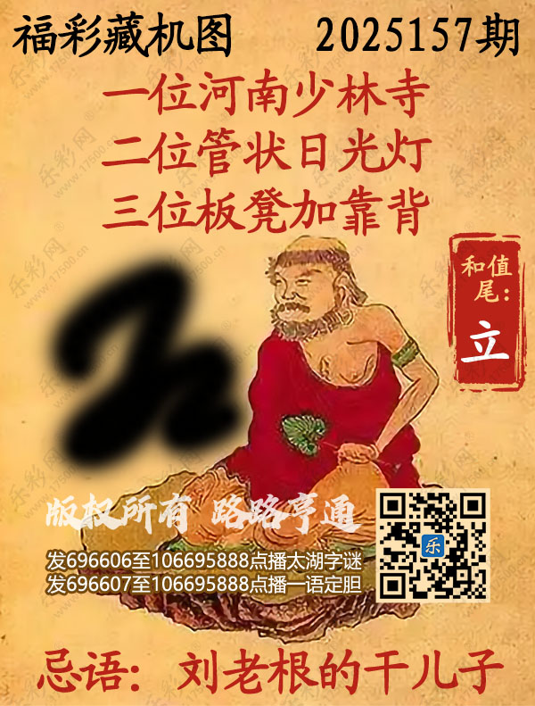 福彩3D第2025157期3d正版藏机图