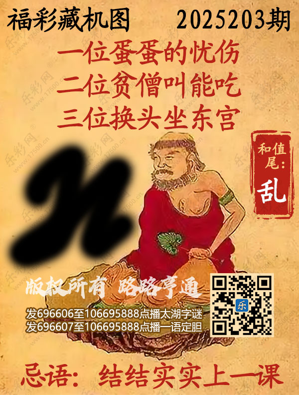 福彩3D第2025203期3d正版藏机图