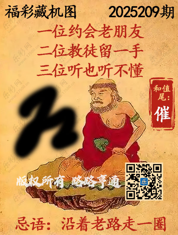 福彩3D第2025209期3d正版藏机图