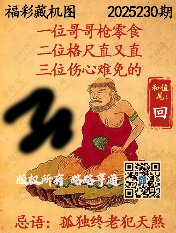 福彩3D第2025230期3d正版藏机图