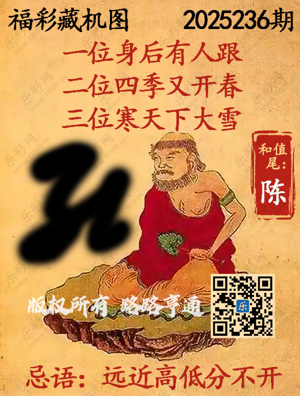 福彩3D第2025236期3d正版藏机图