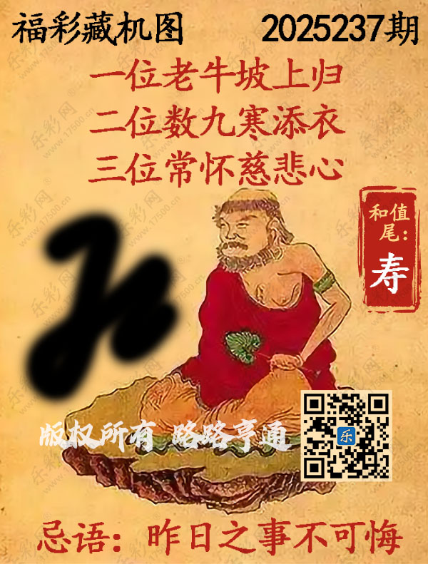 福彩3D第2025237期3d正版藏机图