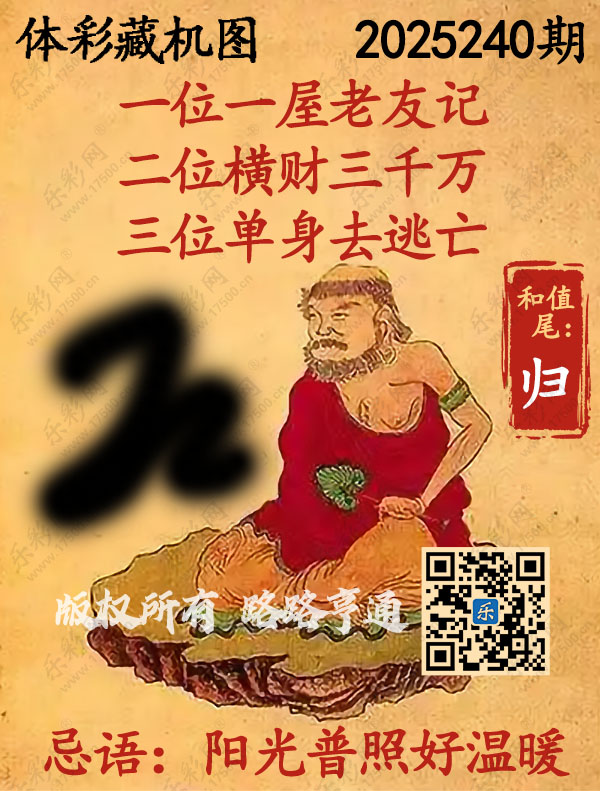 排列3第2025240期WilliamHill中文官方网站《正版保真藏机图》图谜