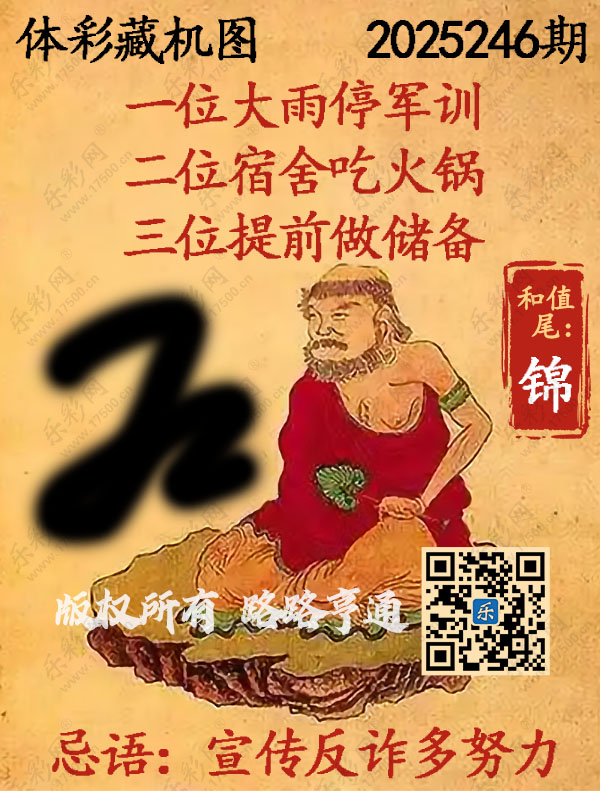 排列3第2025246期WilliamHill中文官方网站《正版保真藏机图》图谜