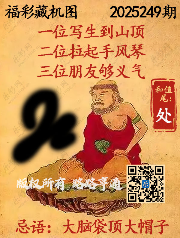 福彩3D第2025249期3d正版藏机图