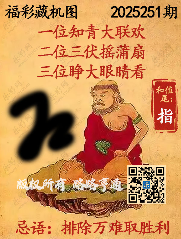 福彩3D第2025251期3d正版藏机图