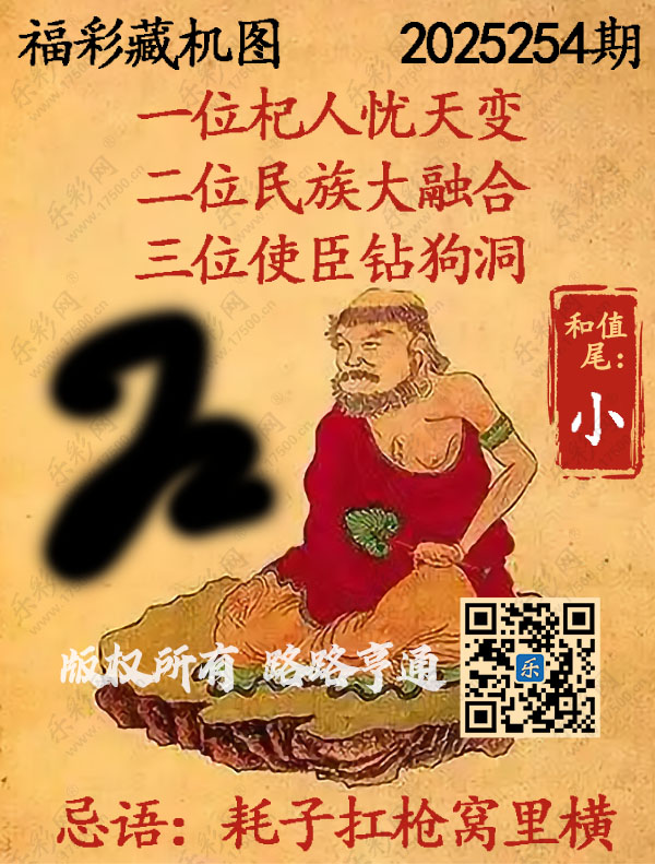 福彩3D第2025254期3d正版藏机图