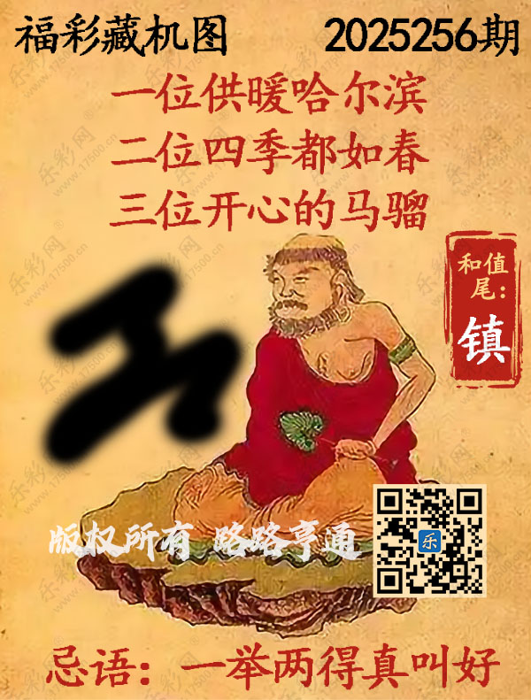 福彩3D第2025256期3d正版藏机图