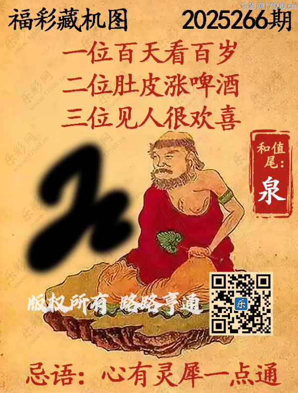 福彩3D第2025266期3d正版藏机图